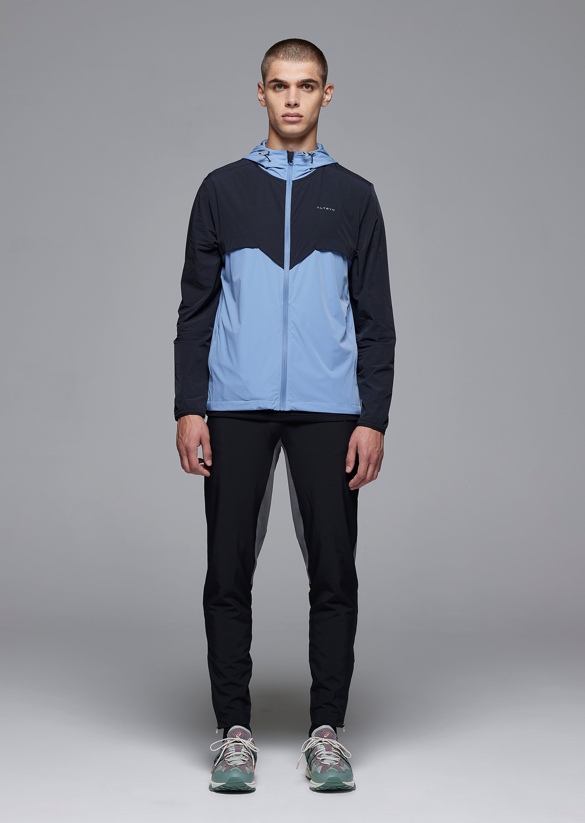 Robinson Jacket - Black / Dusky Blue