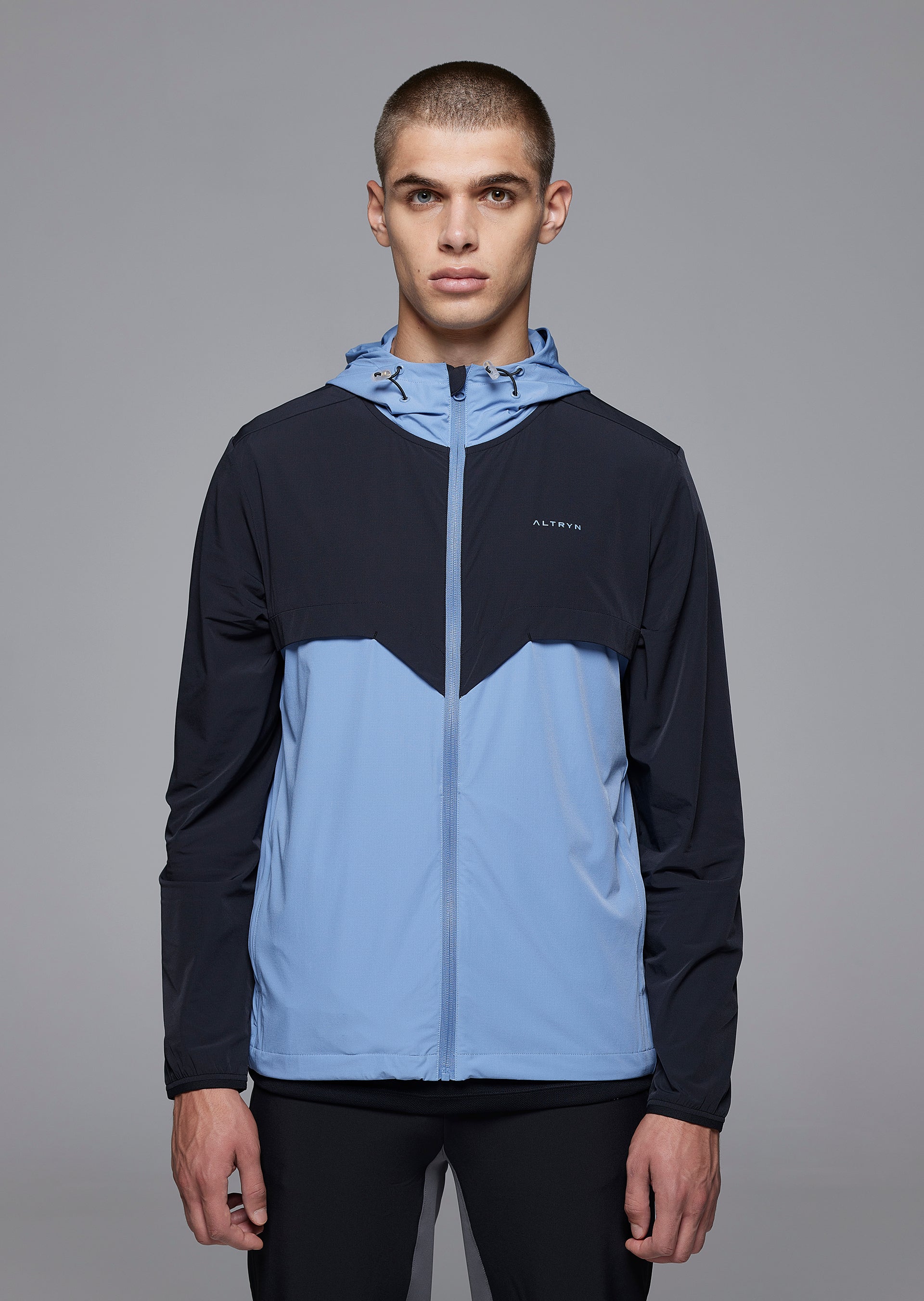 Robinson Jacket - Black / Dusky Blue